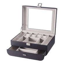 Load image into Gallery viewer, Stylish Jewellery Storage Box with Watch Slots

