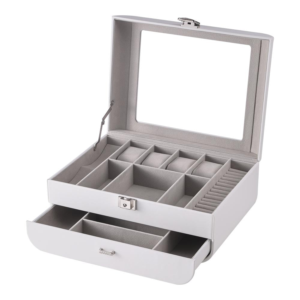 Stylish Jewellery Storage Box with Watch Slots