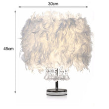 Load image into Gallery viewer, Modern Feather Bedside Table Lamp
