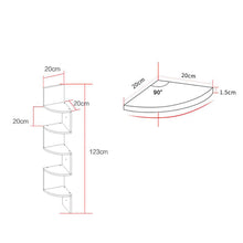 Load image into Gallery viewer, Wooden Zigzag Floating Corner Shelves 2-Tier White
