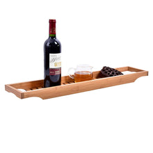 Load image into Gallery viewer, Bamboo Bath Tray for Bathroom Shower Caddies Living and Home 

