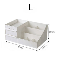 Load image into Gallery viewer, 32.3cm W White Plastic Storage Box with Drawers for Makeup Makeup Organizers Living and Home 
