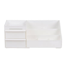 Load image into Gallery viewer, 32.3cm W White Plastic Storage Box with Drawers for Makeup Makeup Organizers Living and Home 
