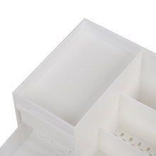 Load image into Gallery viewer, 32.3cm W White Plastic Storage Box with Drawers for Makeup Makeup Organizers Living and Home 

