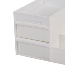 Load image into Gallery viewer, 32.3cm W White Plastic Storage Box with Drawers for Makeup Makeup Organizers Living and Home 
