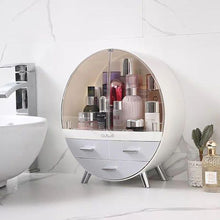 Load image into Gallery viewer, Dustproof Round Cosmetic Storage Box Desktop Organzier
