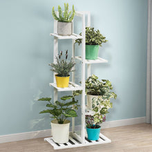 Load image into Gallery viewer, Rustic Wooden Multi-Tiered Potted Plant Stand
