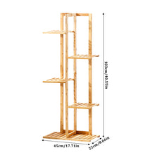 Load image into Gallery viewer, Rustic Wooden Multi-Tiered Potted Plant Stand
