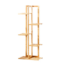 Load image into Gallery viewer, Rustic Wooden Multi-Tiered Potted Plant Stand
