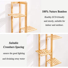 Load image into Gallery viewer, Rustic Wooden Multi-Tiered Potted Plant Stand
