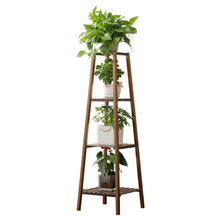 Load image into Gallery viewer, Vintage Tiered Indoor Plant Stand Solid Wood Display Shelf
