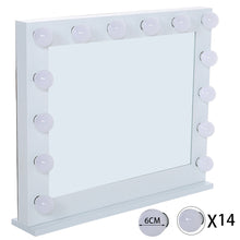 Load image into Gallery viewer, Metal Round Lighted Makeup Mirror for Tabletop Face Mirrors Living and Home 
