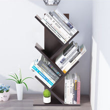 Load image into Gallery viewer, Freestanding Floor Bookshelf Wooden Tree-like Tabletop Display Shelf Shelves &amp; Racks Living and Home 5-Tier Shelf 
