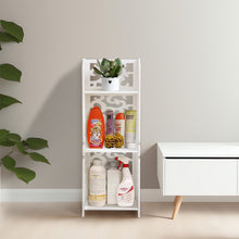 Load image into Gallery viewer, Rustic Small White Storage Display Shelving Unit
