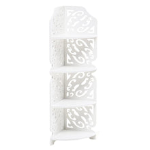 Load image into Gallery viewer, 4-Tier White Corner Plant Display Stand Shelves &amp; Racks Living and Home 
