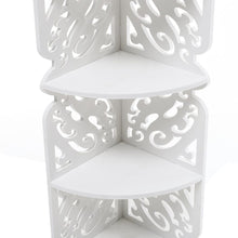 Load image into Gallery viewer, 4-Tier White Corner Plant Display Stand Shelves &amp; Racks Living and Home 
