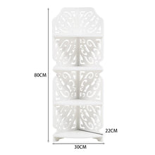 Load image into Gallery viewer, 4-Tier White Corner Plant Display Stand Shelves &amp; Racks Living and Home 
