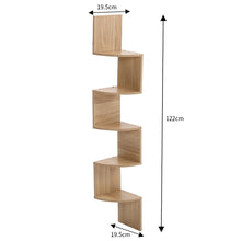 Load image into Gallery viewer, Tiered Wooden Floating Corner Shelf
