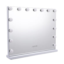 Load image into Gallery viewer, White Rectangle Tabletop Hollywood LED Vanity Mirror-58x48cm LED Make Up Mirrors Living and Home 
