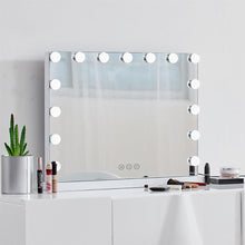 Load image into Gallery viewer, White Rectangle Tabletop Hollywood LED Vanity Mirror-58x48cm LED Make Up Mirrors Living and Home 
