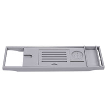 Load image into Gallery viewer, Simple Expandable Bamboo Wooden Tub Tray Shower Caddies Living and Home single box Grey 
