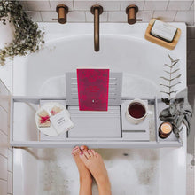 Load image into Gallery viewer, Simple Expandable Bamboo Wooden Tub Tray Shower Caddies Living and Home 
