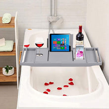 Load image into Gallery viewer, Simple Expandable Bamboo Wooden Tub Tray Shower Caddies Living and Home 
