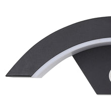 Load image into Gallery viewer, Modern Black LED Curved Induction Wall Light for Outdoor
