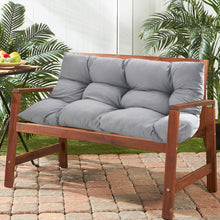 Load image into Gallery viewer, Light Grey Rectangular Tufted Bench Cushion Seat Pad
