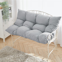 Load image into Gallery viewer, Light Grey Rectangular Tufted Bench Cushion Seat Pad
