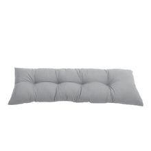 Load image into Gallery viewer, Light Grey Rectangular Tufted Bench Cushion Seat Pad
