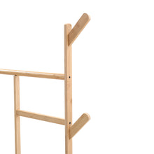 Load image into Gallery viewer, Bamboo Clothes Rack with Bottom Shelf Shoe Clothing Organizer
