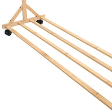 Load image into Gallery viewer, Bamboo Clothes Rack with Bottom Shelf Shoe Clothing Organizer
