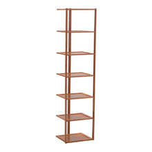 Load image into Gallery viewer, 7 Tiers Bamboo Shoe Rack Entryway Hallway Shoe Shelf
