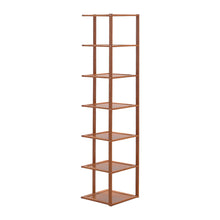 Load image into Gallery viewer, Livingandhome 7 Tiers Bamboo Shoe Rack Entryway Hallway Shoe Shelf
