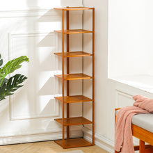 Load image into Gallery viewer, Livingandhome 7 Tiers Bamboo Shoe Rack Entryway Hallway Shoe Shelf
