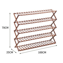 Load image into Gallery viewer, 5-Tier Bamboo Flower Stand Rack Holder Multifunctional Storage Rack
