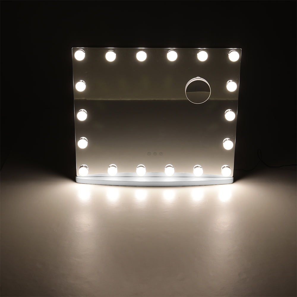 Hollywood Lighted Rectangle LED Metal Makeup Mirror