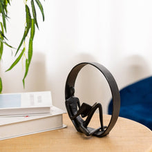 Load image into Gallery viewer, Desktop Metal Statue Reading Men in Circle Ornament Figurines Table Decorations Living and Home 
