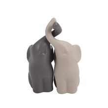 Load image into Gallery viewer, Set of 2 Ceramic Couple Elephant Statue Figurine Ornaments Living and Home 
