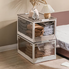 Load image into Gallery viewer, Transparent Folding Storage Box with Wheels
