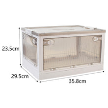 Load image into Gallery viewer, Transparent Folding Storage Box with Wheels
