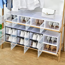 Load image into Gallery viewer, 12 Pack White Foldable Plastic Shoe Storage Boxes Living and Home 
