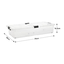 Load image into Gallery viewer, Clear Plastic Underbed Storage Box with Wheels Storage Boxes Living and Home 
