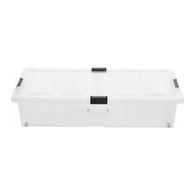Load image into Gallery viewer, Clear Plastic Underbed Storage Box with Wheels Storage Boxes Living and Home 
