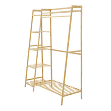Load image into Gallery viewer, Bamboo Bedroom Garment Clothes Rack Natural 130cm
