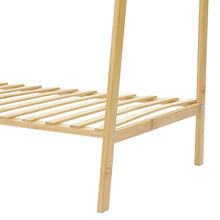 Load image into Gallery viewer, Bamboo Bedroom Garment Clothes Rack Natural 130cm

