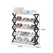 Load image into Gallery viewer, Foldable Multi-Tier Metal Shoe Rack
