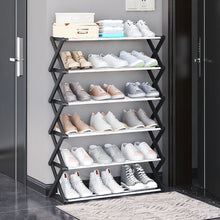Load image into Gallery viewer, Foldable Multi-Tier Metal Shoe Rack
