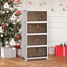 Load image into Gallery viewer, 4-layer Thicken Foldable Shoe Storage Box with Wheels
